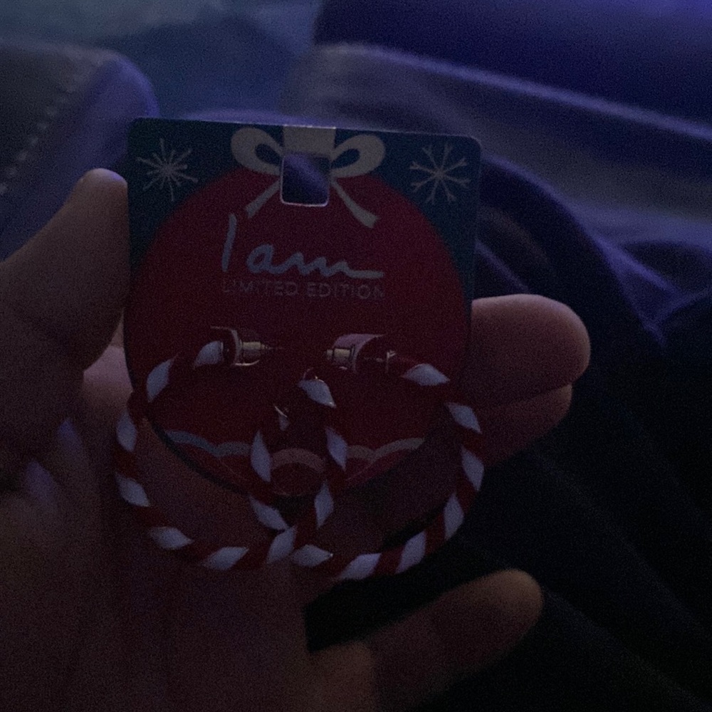 Hoop Christmas earrings
